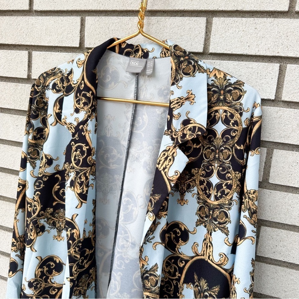 Asos Design Curve Tailored Soft Scarf Print Relax… - image 2